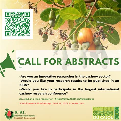 International cashew research conference Abidjan 2025- Call for ...