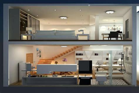36平轻奢风格loft单身公寓装修效果图-家装效果图_装一网装修效果图