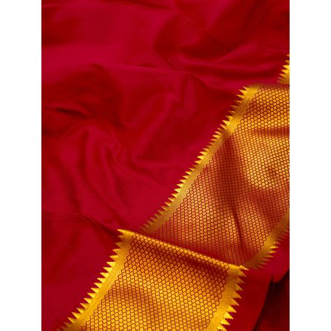 Maroon 9 Yards Kanchivaram Silk Saree – Ma Thulir