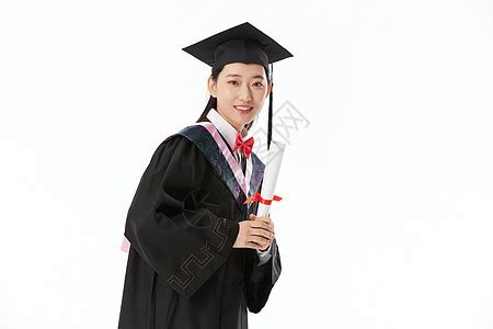 女学生手拿着毕业证书高清图片下载-正版图片501750417-摄图网