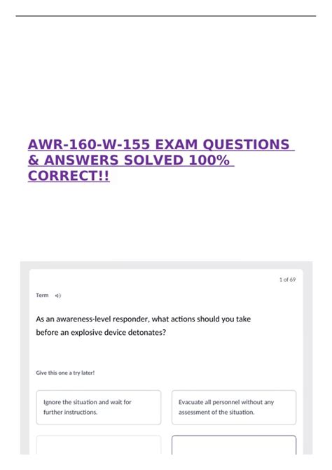 AWR-160-W-155 EXAM QUESTIONS & ANSWERS SOLVED 100% CORRECT!! - AWR-160 ...