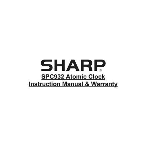 Sharp Atomic Clock Instruction Manual 的图像结果
