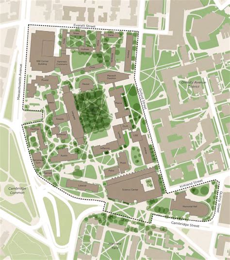Campuskaart Van Harvard University Campus Service Center | Campus