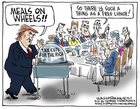 Political Cartoon U.S. President Trump tax cuts wealthy rich | The Week