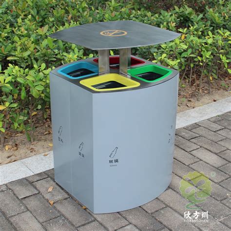 喷塑不锈钢四分类垃圾桶-环卫垃圾桶网
