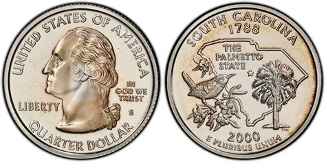 2000-S 25C South Carolina Silver, DCAM (Proof) Washington 50 States ...
