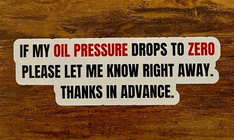 Funny Mechanic Oil Pressure Project Car Meme Car | Ubuy India