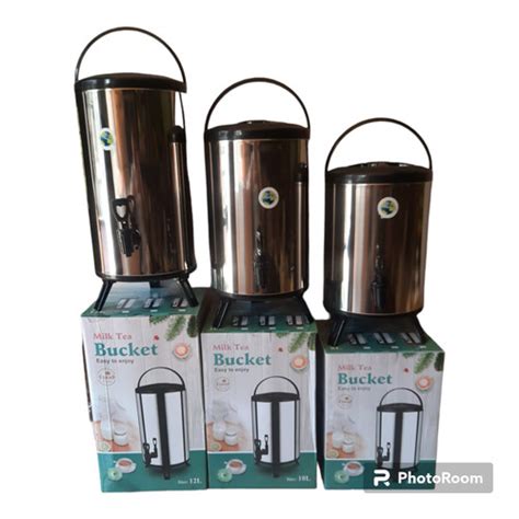 Jual MilkTea Bucket Dispenser Air Panas Dingin Stainless Steell 10 ...