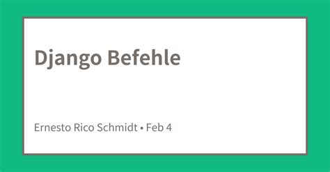 Django Befehle · denklab