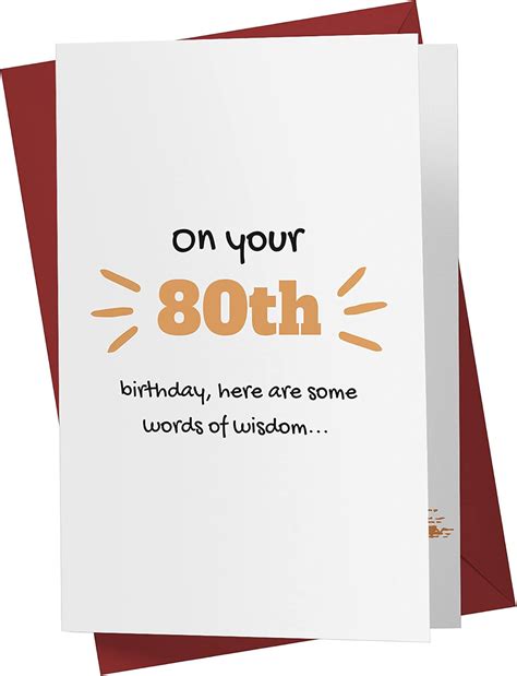 Funny 80th Birthday Card – Hilarious Funny 80 India | Ubuy