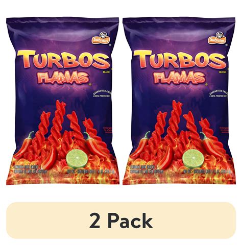 (2 pack) Sabritas Flavored Corn Snacks Turbo Flamas Snack Chips, 8.25 Ounce Bag - Walmart.com