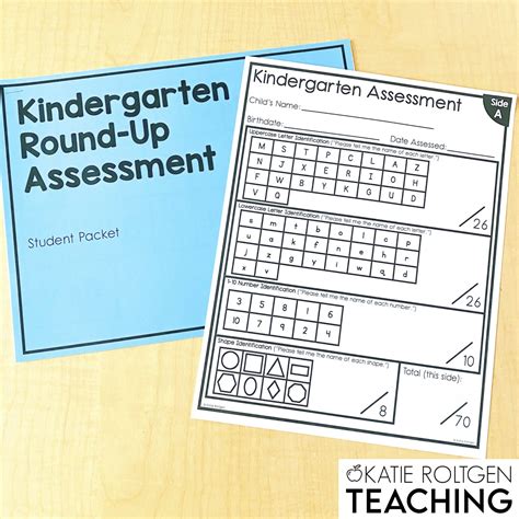 Assessment Printables for Kindergarten Readiness Testing - Katie ...