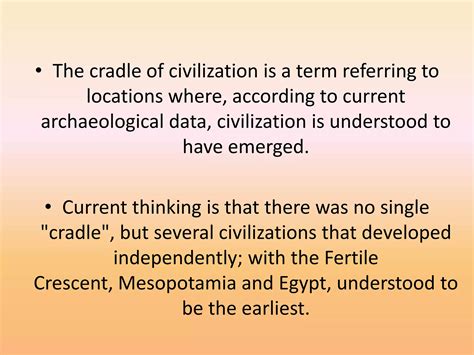 Cradle of civilizations | PPTX