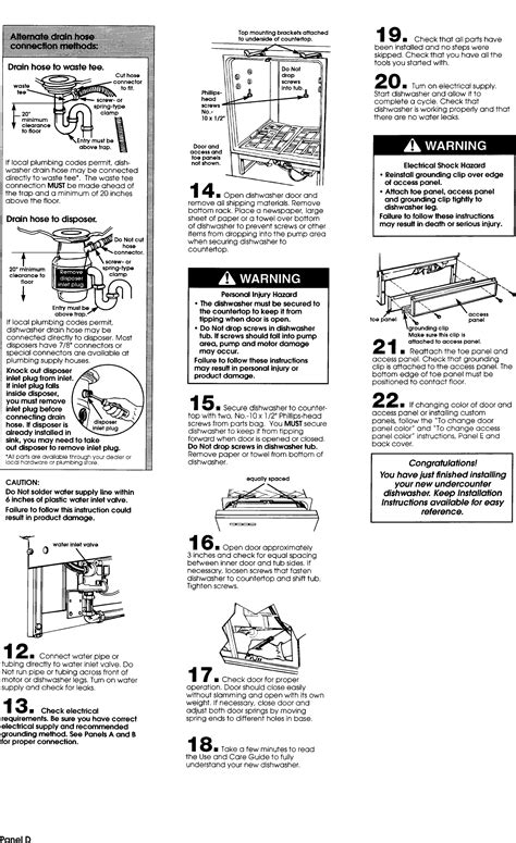 Whirlpool DU920QWDB2 User Manual UNDER COUNTER DISHWASHER Manuals And ...