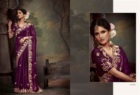 Kimora Naveli Embroidery Designer Saree Collection