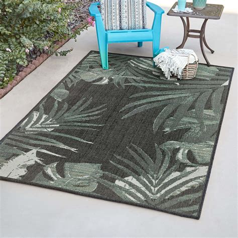 Unique Loom Baja Outdoor Collection Area Rug - Bufadora (3' 11" x 5' 11 ...