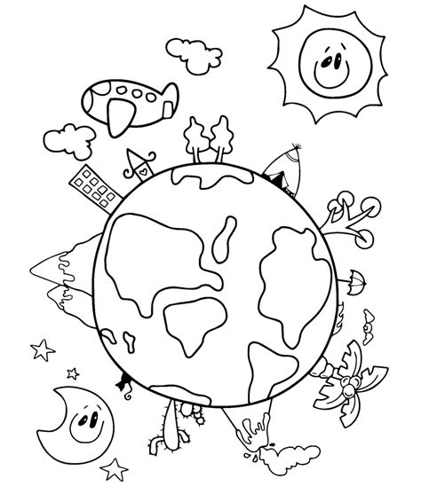 Earth Coloring Pages For Adults