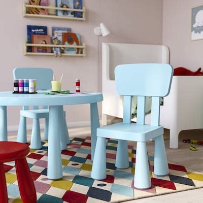 MAMMUT children's chair, in/outdoor/light blue - IKEA