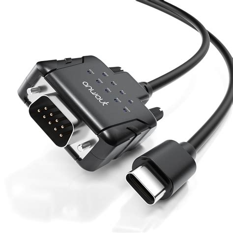 Anwaut USB Type-C to RS232(DB9) Serial Port Converter Adapter with 9 ...