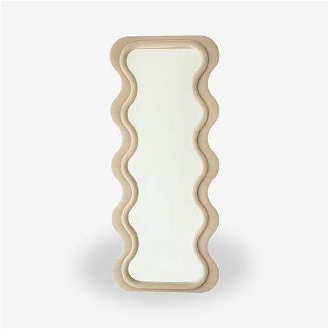 COZONI Wavy Floor Mirror | Full Length Mirror | Velvet