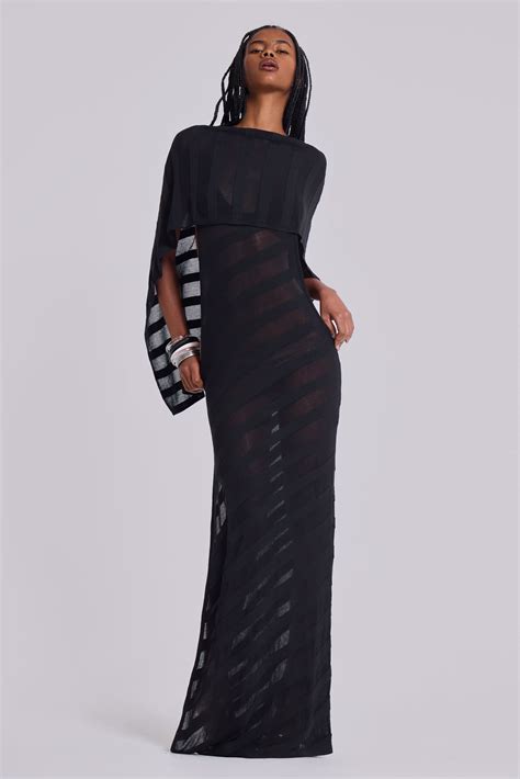 Noir Knit Maxi Dress | Jaded London | Clothing