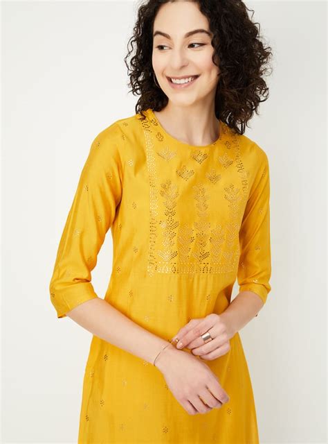 Buy Women Foil Printed Straight Kurta Online at just Rs. 599.0 ...