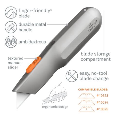 Slice Manual Metal 12Mm 1-Blade Retractable Box Cutter Utility Knife ...