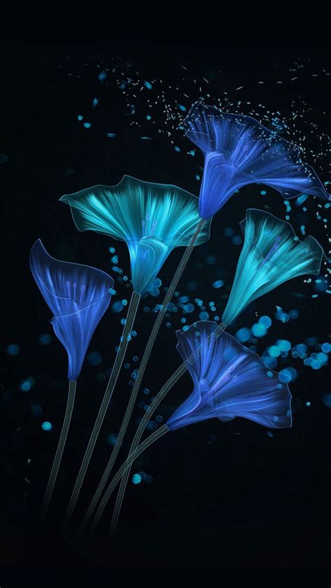 Dark Blue Flower Aesthetic Wallpapers - Wallpaper Cave