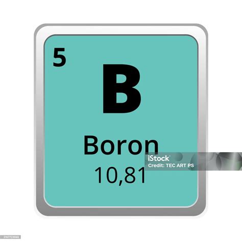 Periodic Table Element Boron Stock Illustration - Download Image Now ...