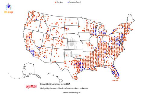 How Many Exxon Mobil Locations are there in United States? – Web Scrape