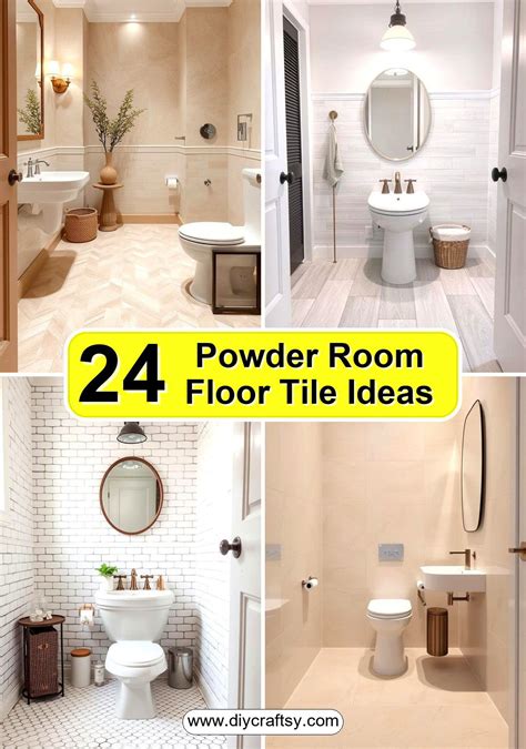 24 Powder Room Floor Tile Ideas for Modern Elegance
