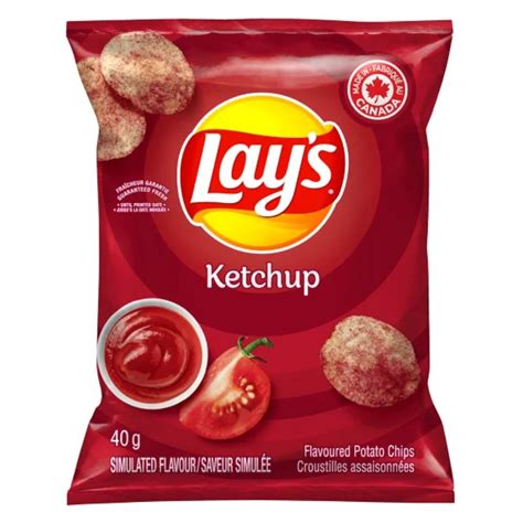 Amazon.com: Lay's Ketchup Potato Chips; Vending Machine Snack; Canadian ...