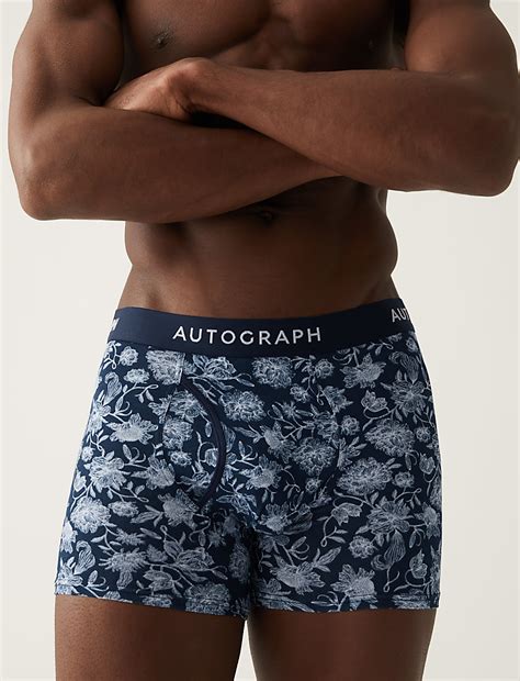 Buy 3pk Premium Cotton Assorted Trunks at Marks & Spencer