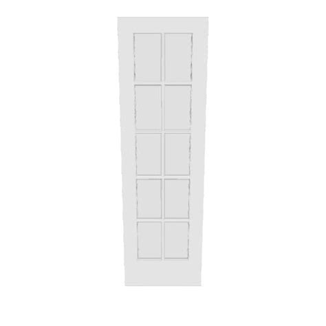 EightDoors 24-in x 80-in White Pine Wood 10-lite Clear Glass Slab ...