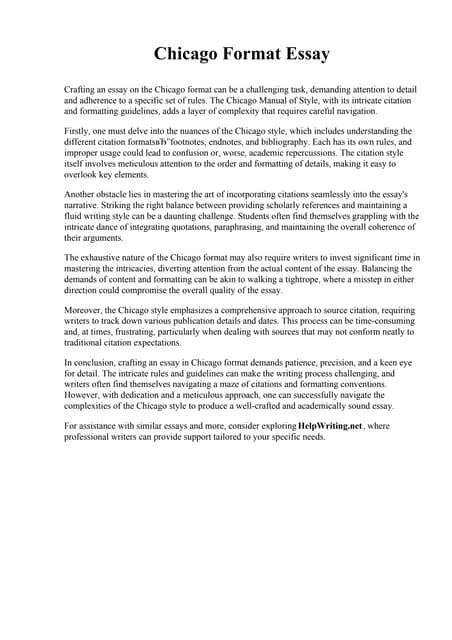 Chicago Style Format Example Paper 的图像结果