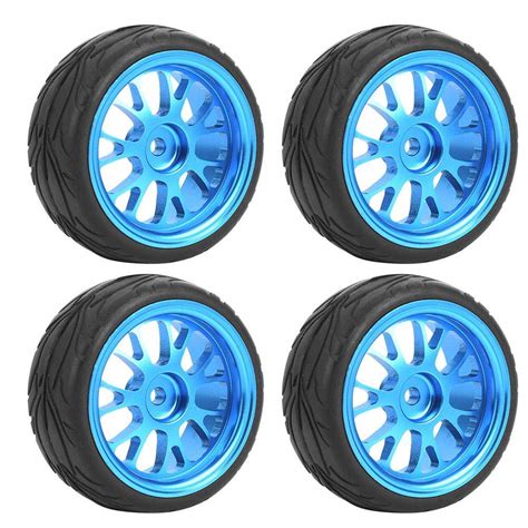 Buy Zouminy RC Tires, 4PCs RC Wheel Tires Metal Y-Shaped Rims Tyres for ...