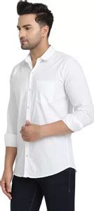 VC Fashion Men Solid Casual White Shirt - Buy VC Fashion Men Solid ...