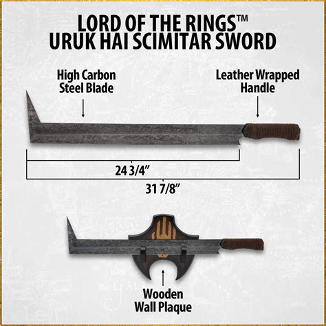 The Lord of the Rings Uruk Hai Scimitar Sword