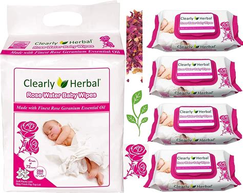 Amazon.in: Buy Clearly Herbal Rose Water Gentle Baby Wipes (72 Count X ...