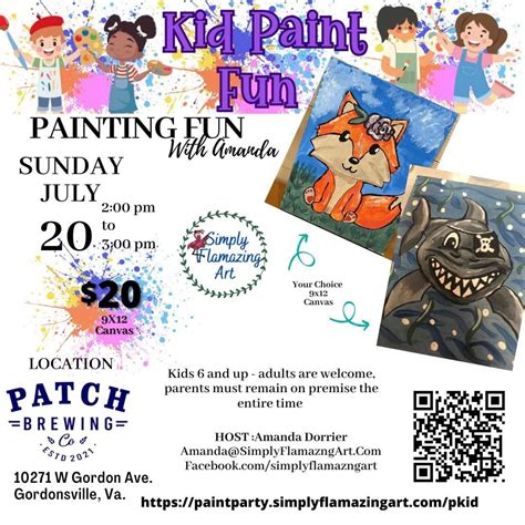 Simply Flamazing Kids Paint Party - choose between fox or shark , 10271 ...
