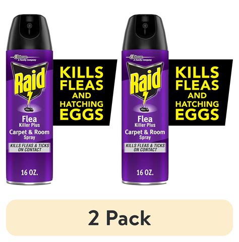 (2 pack) Raid Flea Killer Plus Carpet & Room Spray, Bug Spray Kills ...