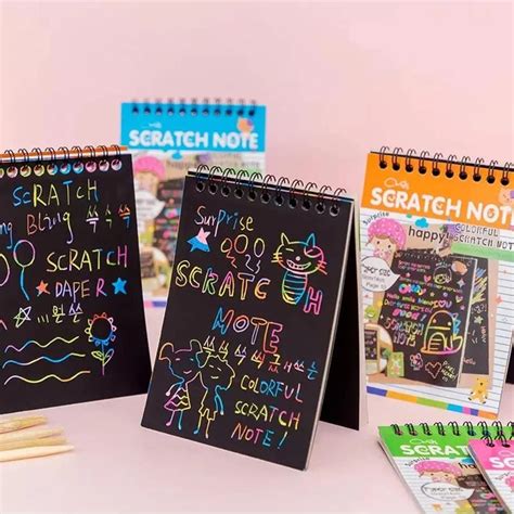 (Buy 1 Get 1 FREE) A6 Scratch Book -(A Book of 10 Sheets Kids Painting ...