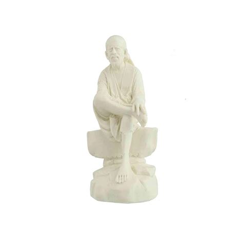 SK Craft Polyresin Handcrafted Sai Baba Idol Statue- White, Standard ...