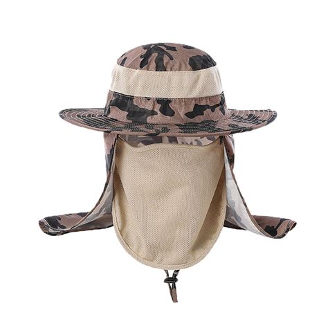 2025 New Oversize L/XL/XXL Sun Hats for Men Neck Flap Waterproof Quick Dry Bucket Hat Adjustable ...