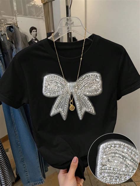 Jouncy Ladies Regular Fit Round Neck Short Sleeve T-Shirt With Elegant ...