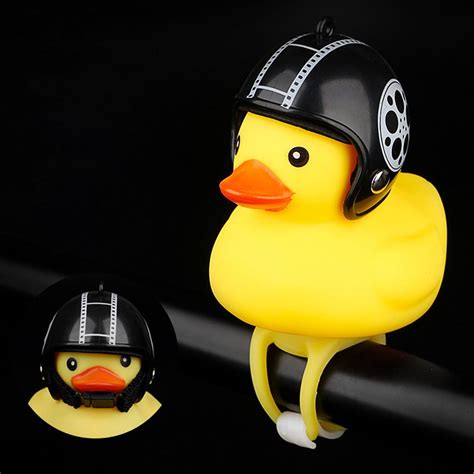 Yellow Cartoon Duck Head Light Shining Duck Bicycle Bells Handlebar ...