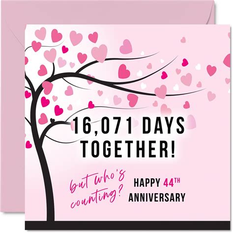 Buy Funny 44th Anniversary Card for Wife or Husband - 16071 Days ...