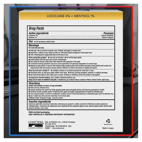 Buy Icy Hot Maximum Strength Lidocaine Menthol Pain Relief Patches, 5 ...