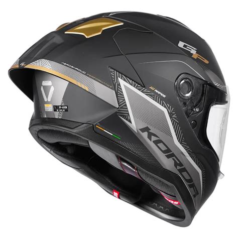 Korda Sonic GP Rapide - Matt Black gold – Arihant Helmets