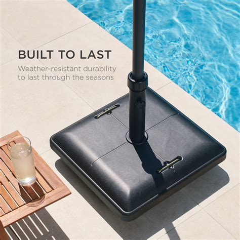 81lb. Heavy Duty Concrete Umbrella Base Stand w/ Wheels - Black – Best ...